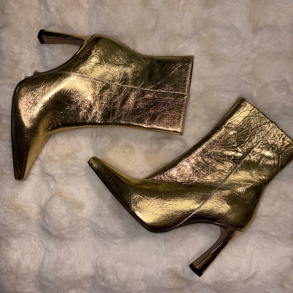 Gold Ankle Boots